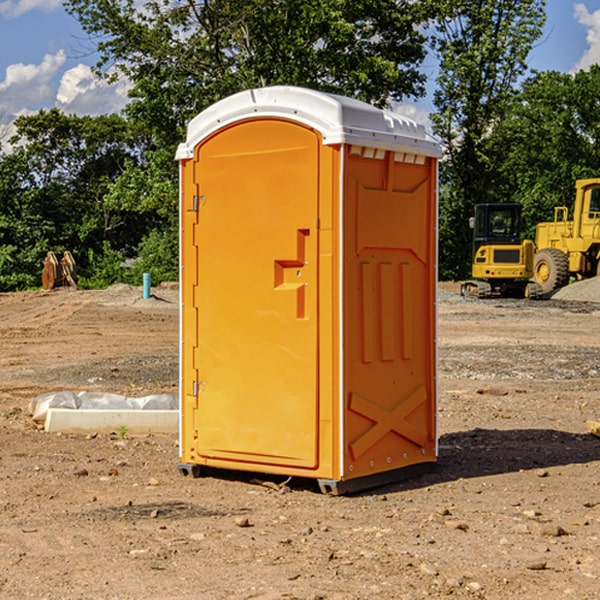 can i customize the exterior of the porta potties with my event logo or branding in Raymondville New York